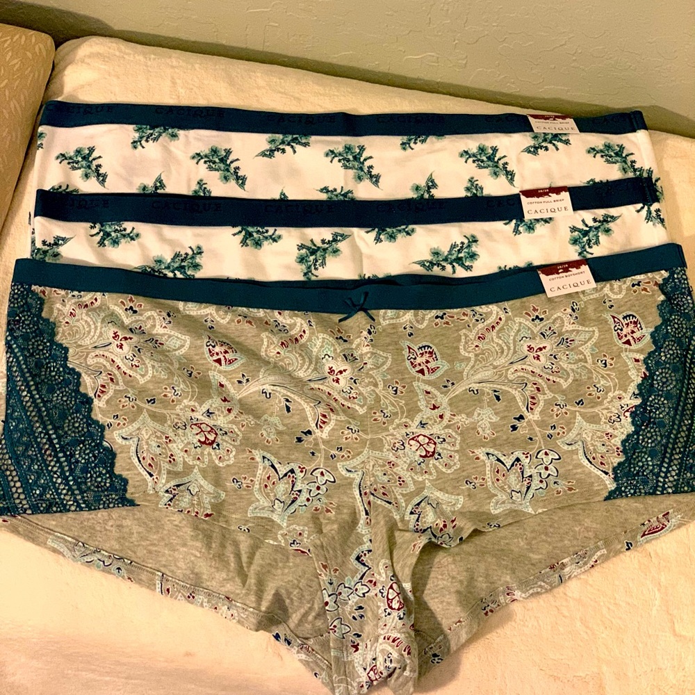 Lane Bryant 2pair full brief 1 boyshorts sz 26/28